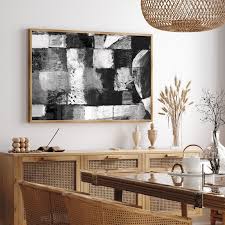 Black And White Abstract Painting Print