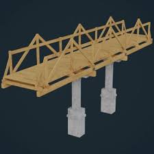 plank bridge 3a 3d model by weeray
