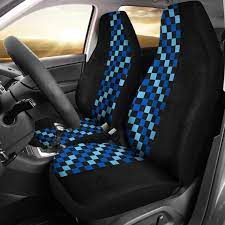 Blue Checd Car Seat Covers Car