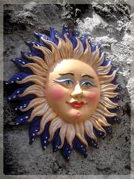 Ceramic Sun Metal Sun Wall Art