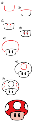 How do you draw a mushroom? Mushroom Drawing Mario Novocom Top