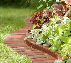 Garden Bed Borders With Leftover Brick