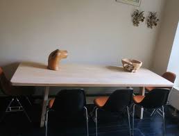 mid century secret oak dining table