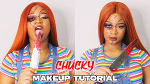female chucky halloween makeup tutorial