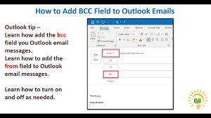 add bcc field to outlook emails