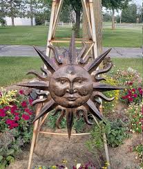 Metal Sun Wall Art Garden Decor