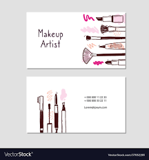 visit card with makeup beauty cosmetic