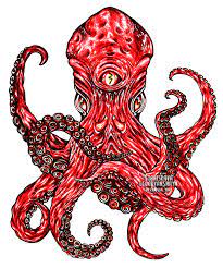 Иллюстрация Осьминог эскиз тату. Эскиз татуировки. Octopus sketch,