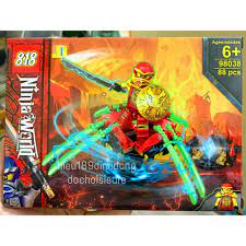 Lắp ráp xếp hình non lego ninjago 98038 : ninja lốc xoáy đỏ Kai 88 mảnh