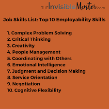 Job Skills List Top 10 Skills To Thrive In The Future The