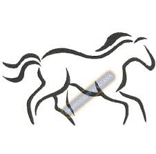 Horse Machine Embroidery Design Pattern