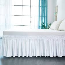 hotel bed skirt wrap around elastic bed