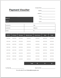 free sle payment voucher templates
