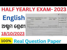 cl 8 half yearly exam english