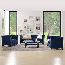 Colin Tufted Living Room Sofa Set With