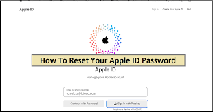 how to reset your apple id pword on