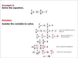 If this was a linear system of equations, then i can do it with gaussian elimination but for. Math Example Equations With Fractions Example 09 Media4math