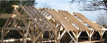 timber framed roof construction trusses