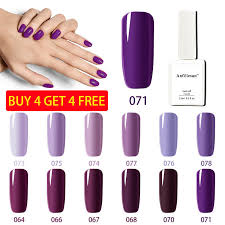 purple color gel nail polish soak off