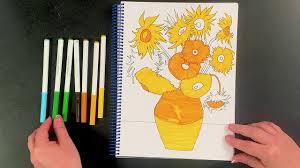 Check out our van gogh flower vase selection for the very best in unique or custom, handmade pieces from our vases shops. How To Draw Van Gogh Vase With 12 Sunflowers Youtube
