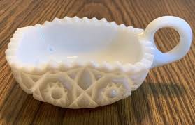 Vintage Milk Glass Small Candy Dish W