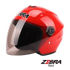 Zebra Helmets Of578 2 Open Face Sun Visor Motorcycle Helmet