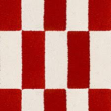 black checkerboard pattern rug