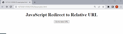 javascript redirect to relative url