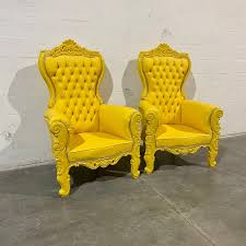 Yellow Midsize Throne Chair Yellow