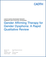 Gender dysphoria refers to negative feelings arising from some aspect of gender experience. Gender Affirming Therapy For Gender Dysphoria A Rapid Qualitative Review Ncbi Bookshelf