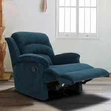 motorized blue recliner sofa chair for home