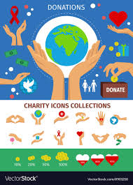 Charity Flat Isolated Concept