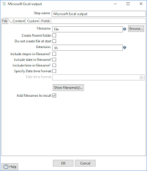 Microsoft Excel Output Pentaho Documentation