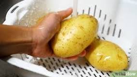 How do you rinse potatoes?