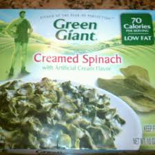 calories in green giant creamed spinach