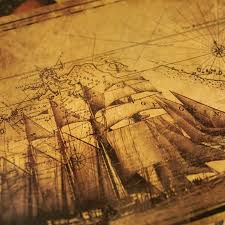 unique poster ancient sailing ship