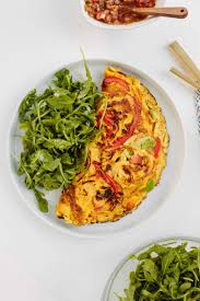 vegetarian western omelette with