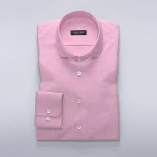 Light Pink Dress Shirt In Cotton Linen