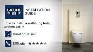 install a wall hung toilet system