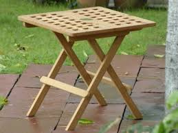 Breezy Teak Side Table With