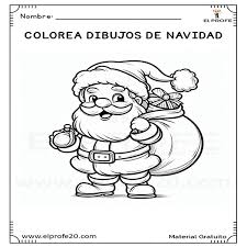 dibujos de navidad para colorear para