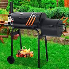 outdoor charcoal grill and smoker