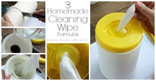 three homemade cleaning wipes recipes