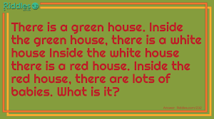 A Green House White House And Red House