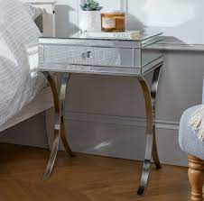 porto mirrored bedside table furniturebox