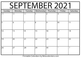 Thanks to the large text size, any of the following templates can be used as a wall calendar for 2021. Free Printable September 2021 Calendar