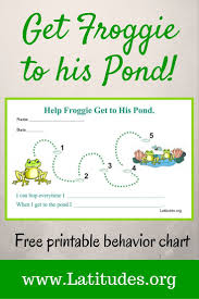 Free Single Behavior Chart Frog To Pond Behavior Charts