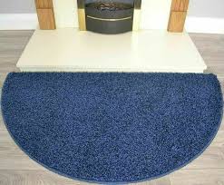 blue fireplace rug hearth semi circle