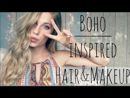 boho glam hair makeup tutorial