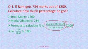 calculation of marks percene you